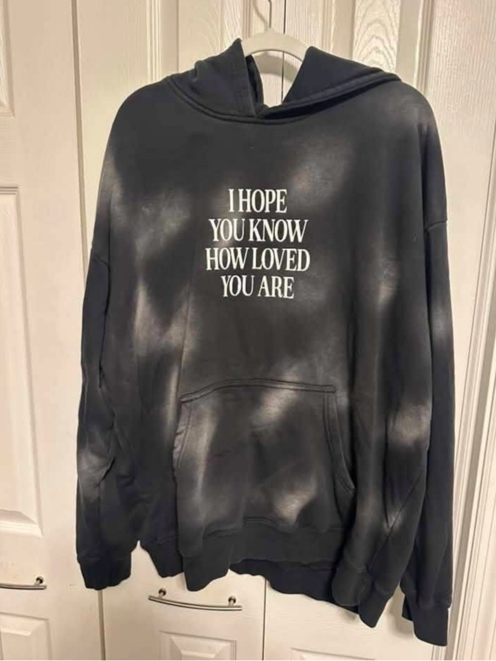 Men's Black Graphic Hoodie - 'I Hope You Know How Loved You Are'
